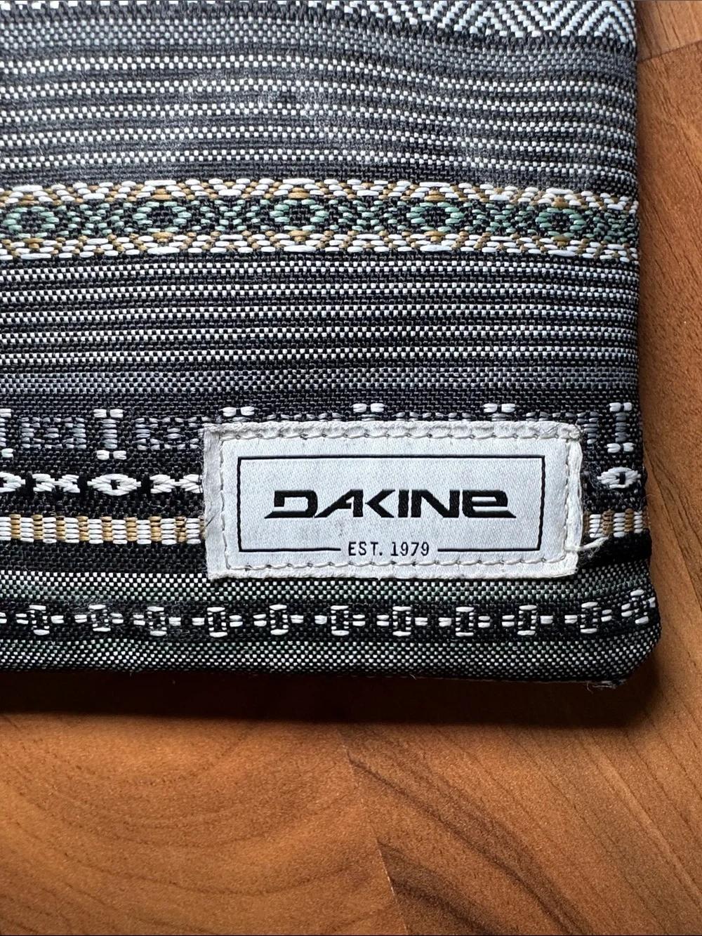Dakine Black and Gray Patterned Messenger Crossbody Bag